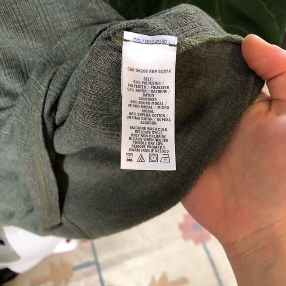 Splendid Emery Ribbed Henley Tee Green Small - Picture 7 of 10